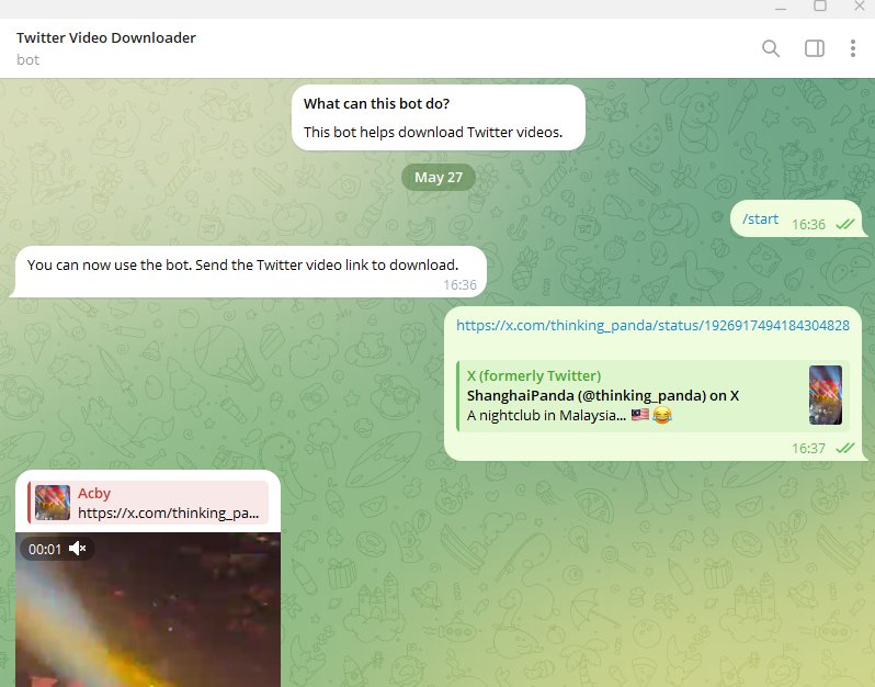 telegram bot下载推特X视频